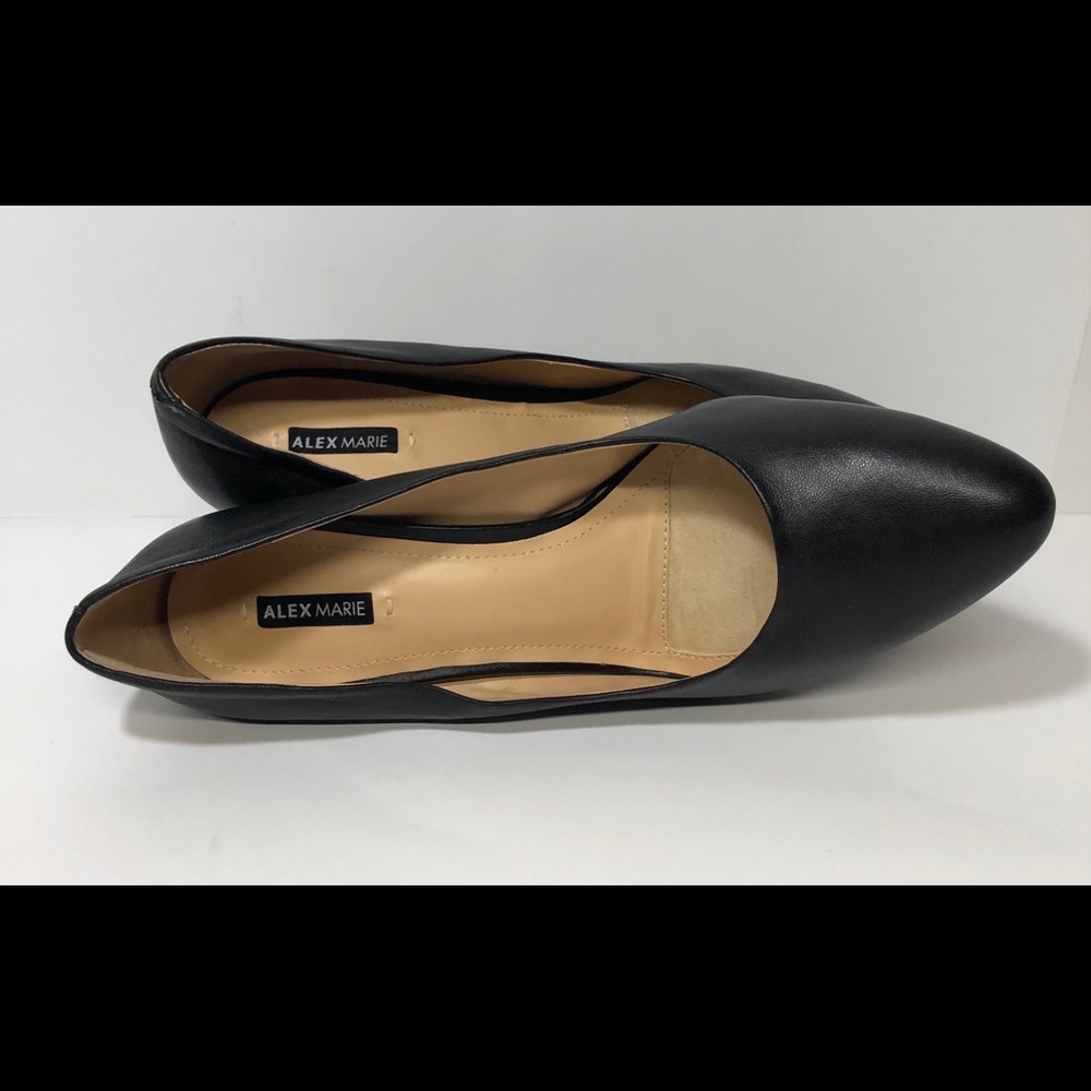 New ALEX MARIE black leather heels